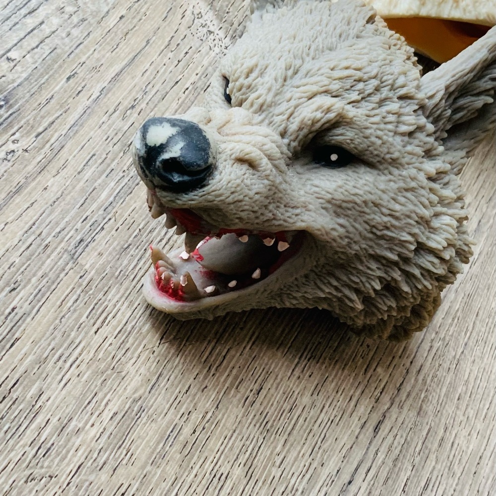 Set of 2 Hand Puppets Wolf & Polar Bear Puppet Toys - Picture 5 of 6